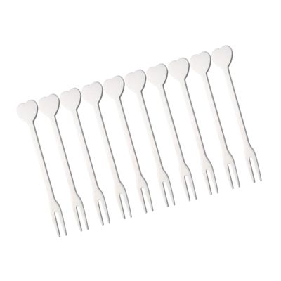 MAGICLULU 10pcs Stainless Fruit Forks Creative Cake Forks for Parties Weddings Home Banquets Stylish Dessert Utensils for Appetizers Fruit Picks Silver Party Supplies
