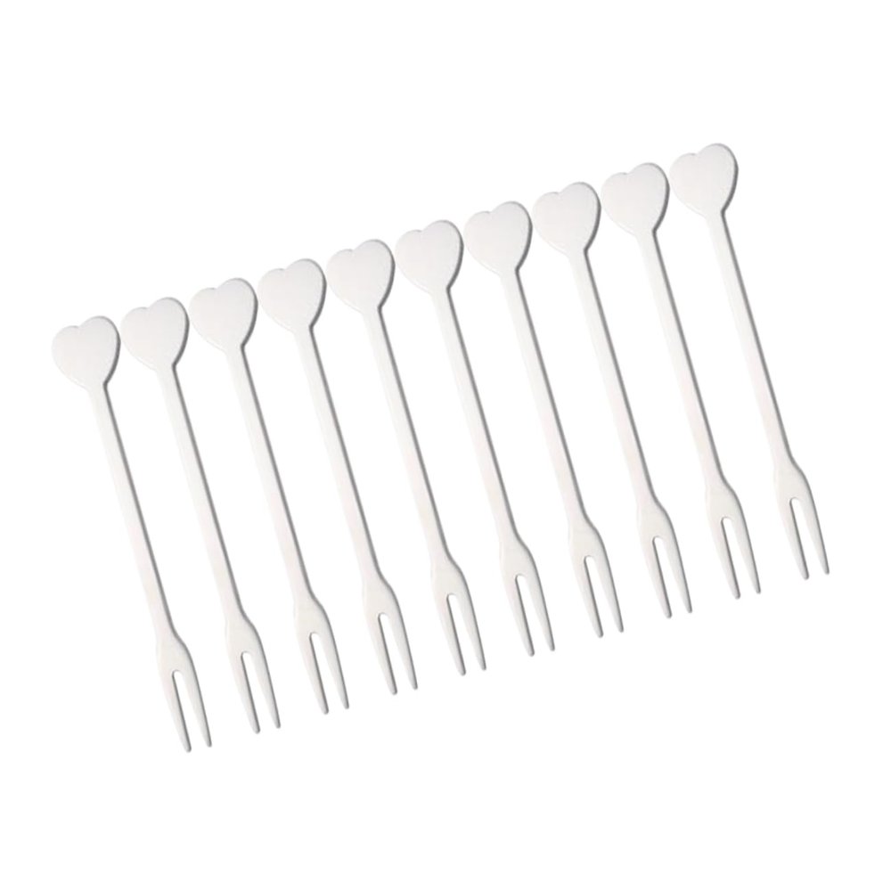 MAGICLULU 10pcs Stainless Fruit Forks Creative Cake Forks for Parties Weddings Home Banquets Stylish Dessert Utensils for Appetizers Fruit Picks Silver Party Supplies