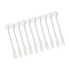 MAGICLULU 10pcs Stainless Fruit Forks Creative Cake Forks for Parties Weddings Home Banquets Stylish Dessert Utensils for Appetizers Fruit Picks Silver Party Supplies view 1