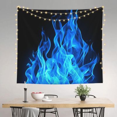 KHiry Tapestry Wall Hanging One Size Tapestries for Living Room Decoration Blue Flame Wall Decoration Tapestries for Bedroom Aesthetic Wall Decor Tapestrys 60x51 Inches