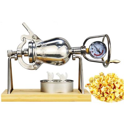 Chinese Popcorn Maker Popcorn Machine, Vintage Popcorn Popper 304 Stainless Steel Manual Popcorn Machine for Corn Rice Soybean Mung Bean Red Bean,200ml (520ml)