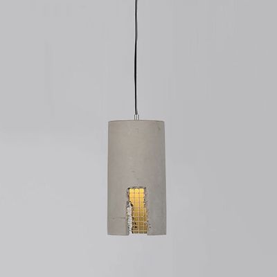 Wire Cement Pendant Lamp E27 1- Lamp - Hollow Concrete Hanging Light Bar Bedroom Art Suspended Chandelier Interior Warm Decorative Lighting Adjustable,Pendant