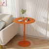 Antourlamm Round Bar Table, Bistro Pub Furniture, Counter Height Table for Living Room, Bedroom, Nightstand with Metal Frame, for Small Spaces, Accent Coffee Table, Orange (Size : 48x56cm) view 4