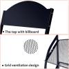 SRHIMEOS Floor-Standing Wire Magazine Rack 25x14x57inch, 4-Layer Brochure Display Stand, Metal Literature Stand with Wheels, Newspaper Rack for Exhibition Office, Easy to Move view 3