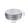 Lurrose 24pcs Round Aluminum Jars for Makeup Cream Storage Window Tin Containers for Crafts Candles and Travel Organizers view 2