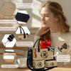 Adoryoung Monogrammed Tote Bags, 3Pcs Unique Birthday Gifts for Women Initial Personalized Jute & Makeup Bag Tote Bags for Women Her Girlfriend Friends Female Sister Teacher Mom (B) view 3