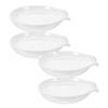 Luxshiny 4pcs Ceramic Spoon Rest Compact Utensil Holder for Kitchen Countertops Smooth Design for Daily Use for Dipping and Side Dishes Keeps Your Cooking Area Clean view 1
