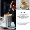 Luxshiny 4pcs Ceramic Spoon Rest Compact Utensil Holder for Kitchen Countertops Smooth Design for Daily Use for Dipping and Side Dishes Keeps Your Cooking Area Clean view 2