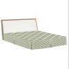 RisQiten Sage Green Geometric Bed Skirt Queen Size 16 Inch Drop Bed Frame Cover, Morocco Modern Contemporary Abstract Sheet & Wrap Around Bed Skirts Box Spring Cover Dust Ruffle for Queen Bed view 1