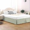 RisQiten Sage Green Geometric Bed Skirt Queen Size 16 Inch Drop Bed Frame Cover, Morocco Modern Contemporary Abstract Sheet & Wrap Around Bed Skirts Box Spring Cover Dust Ruffle for Queen Bed view 2