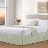 RisQiten Sage Green Geometric Bed Skirt Queen Size 16 Inch Drop Bed Frame Cover, Morocco Modern Contemporary Abstract Sheet & Wrap Around Bed Skirts Box Spring Cover Dust Ruffle for Queen Bed view 3