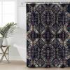 Modern Black Shower Curtain Set with Hook 48"x72",Washable Cloth Polyester Fabric Shower+Curtain,Waterproof Bath Curtains for Bathroom,Bathtubs Decor Accessories Abstract Rustic Chic Geometric Bohemia view 4