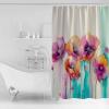 Colorful Flower Shower Curtain Set with Hook 72"x78",Washable Cloth Polyester Fabric Shower+Curtain,Waterproof Bath Curtains for Bathroom,Bathtubs Accessories Abstract Contemporary Spring Botanical view 2