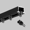 HDYZJQ Aluminium Hidden Curtain Rails, Square Recessed Track, Ceiling Mounted Curtain Track Kit, Ceiling Fix Aluminium Curtain Hanging Track, Complete Kit(Black,9m/29.5ft) view 1