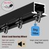 HDYZJQ Aluminium Hidden Curtain Rails, Square Recessed Track, Ceiling Mounted Curtain Track Kit, Ceiling Fix Aluminium Curtain Hanging Track, Complete Kit(Black,9m/29.5ft) view 4
