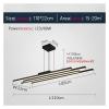 SteFik Black Chandelier Modern Minimalist bar Counter Living Room Dining Room Light Aluminum Material LED lamp Designer Style,Pendant, 110cm, Xk-153 view 2