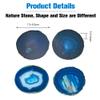 DICOSMETIC 4Pcs Natural Agate Coasters Stone Coasters Drinkware Bar Coaster Stone Cup Mat for Table Protection Home Decor Housewarming Gift view 2