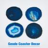 DICOSMETIC 4Pcs Natural Agate Coasters Stone Coasters Drinkware Bar Coaster Stone Cup Mat for Table Protection Home Decor Housewarming Gift view 4