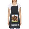Asudfjgh Custom Apron Kitchen Add Your Own Text or Image, Personalized Customizable Apron for Kitchen Cooking Restaurant, Black view 2