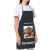 Asudfjgh Custom Apron Kitchen Add Your Own Text or Image, Personalized Customizable Apron for Kitchen Cooking Restaurant, Black view 3