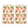 Cute Fruit Hand Towel Set of 2 Floral Bath Towels Soft Peach Fingertip Face Towel for Bathroom Kitchen Hotel Spa Decor Gift 24 x 16 Inches view 1