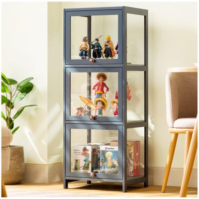 ARMERI 5-Tier Display Cabinet, with Acrylic Cabinet Door, Curio Cabinet, Modern Minimalist Flip Door Display Case, Tall Display Shelf Storage Cabinet for Home Office,40106cm/15.741.7in