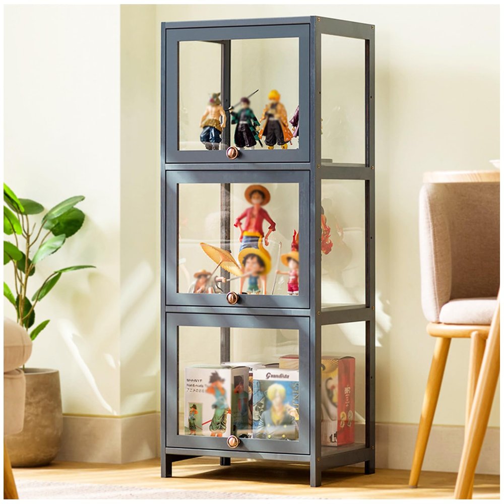 ARMERI 5-Tier Display Cabinet, with Acrylic Cabinet Door, Curio Cabinet, Modern Minimalist Flip Door Display Case, Tall Display Shelf Storage Cabinet for Home Office,40106cm/15.741.7in