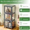 ARMERI 5-Tier Display Cabinet, with Acrylic Cabinet Door, Curio Cabinet, Modern Minimalist Flip Door Display Case, Tall Display Shelf Storage Cabinet for Home Office,40106cm/15.741.7in view 2