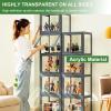 ARMERI 5-Tier Display Cabinet, with Acrylic Cabinet Door, Curio Cabinet, Modern Minimalist Flip Door Display Case, Tall Display Shelf Storage Cabinet for Home Office,40106cm/15.741.7in view 3