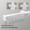 MaKefeile White Ceiling Mount Brackets for Curtain Track,Bendable Curtain Track,Aluminum Curtain Tracks Ceiling Mounting Hardware (4 PCS) view 2