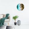 Cheyan Ocean Wave Seaside Coast Scenery Farmhouse Wood Tidal Clock Nautical Moon East Coast Ocean Time High and Low Tide Wooden Clock Decoration for Beach House Home Sailing Gifts for Fisherman 10" view 4