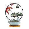 Tabletop Water Fountain Tabletop Fountain Chinese Retro Ceramic Sculpture Atomization Desktop Fountain Office Desk Lucky Decoration Flowing Water Waterfall Fountain Office Relaxation Meditation Founta view 1