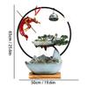 Tabletop Water Fountain Tabletop Fountain Chinese Retro Ceramic Sculpture Atomization Desktop Fountain Office Desk Lucky Decoration Flowing Water Waterfall Fountain Office Relaxation Meditation Founta view 2