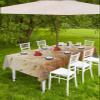 Rectangle Table Cloth with Umbrella Hole,Grassland Reed Retro Linen Zippered Tablecloth Spillproof Tablecloths,Modern Minimalist Botanical Art Patio Table Cloths for Outdoor Picnic Party 60x102in view 1