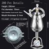 260ml Mini Hand Popcorn Machine, Traditional Old-Fashioned Popcorn Machine, Retro Hand Crank Stainless Steel Popcorn Pot, with Mini Popcorn Bag view 3
