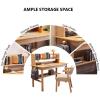 ALEEIK Computer Desk with Storage Shelves,Home Office Desk for Space Saving Modern Walnut Desk Solid Wood Writing Desk Student Desk(39 Inch, Natural) view 4
