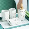 Icegrey 4 Piece Bath Set Luxury Accessory Set Bathroom Light Luxury Decoration Table Bathroom Set Black view 2