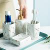 Icegrey 4 Piece Bath Set Luxury Accessory Set Bathroom Light Luxury Decoration Table Bathroom Set Black view 3