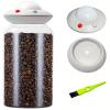 HelpyLife Vacuum Glass Coffee Storage Jar, 2400ML/81floz Large Canister with UFO Shaped Airtigt Lid,Perfect for Coffee Bean & Grounds,Sugar,Cereal,Dry Food view 1