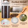 HelpyLife Vacuum Glass Coffee Storage Jar, 2400ML/81floz Large Canister with UFO Shaped Airtigt Lid,Perfect for Coffee Bean & Grounds,Sugar,Cereal,Dry Food view 3