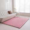 Loartee Faux Rabbit Fur Rug - 1.18" Thick Soft Fluffy Area Rug, Non-Slip Memory Foam Crawling Mat, Light Pink, 78"x118" view 1