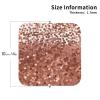 6Pcs Drink Coasters for Drinks Tabletop Protection, Rose Gold Glitter Leather Coaster for Kinds of Cups, Absorbent Cup Coaster for Coffee Table Home Decor 4" Cup Mat Pad view 2