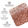 6Pcs Drink Coasters for Drinks Tabletop Protection, Rose Gold Glitter Leather Coaster for Kinds of Cups, Absorbent Cup Coaster for Coffee Table Home Decor 4" Cup Mat Pad view 3