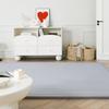 Loartee Faux Rabbit Fur Rug - 1.18" Thick Soft Fluffy Area Rug, Non-Slip Memory Foam Crawling Mat, Light Gray, 78"x78" view 2