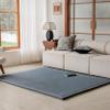 Loartee Faux Rabbit Fur Rug - 1.18" Thick Soft Fluffy Area Rug, Non-Slip Memory Foam Crawling Mat, Dark Gray, 59"x59" view 1