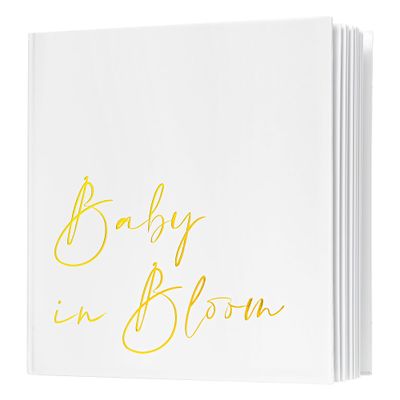 Calculs Baby in Bloom Baby Shower Guest Book, Gold
