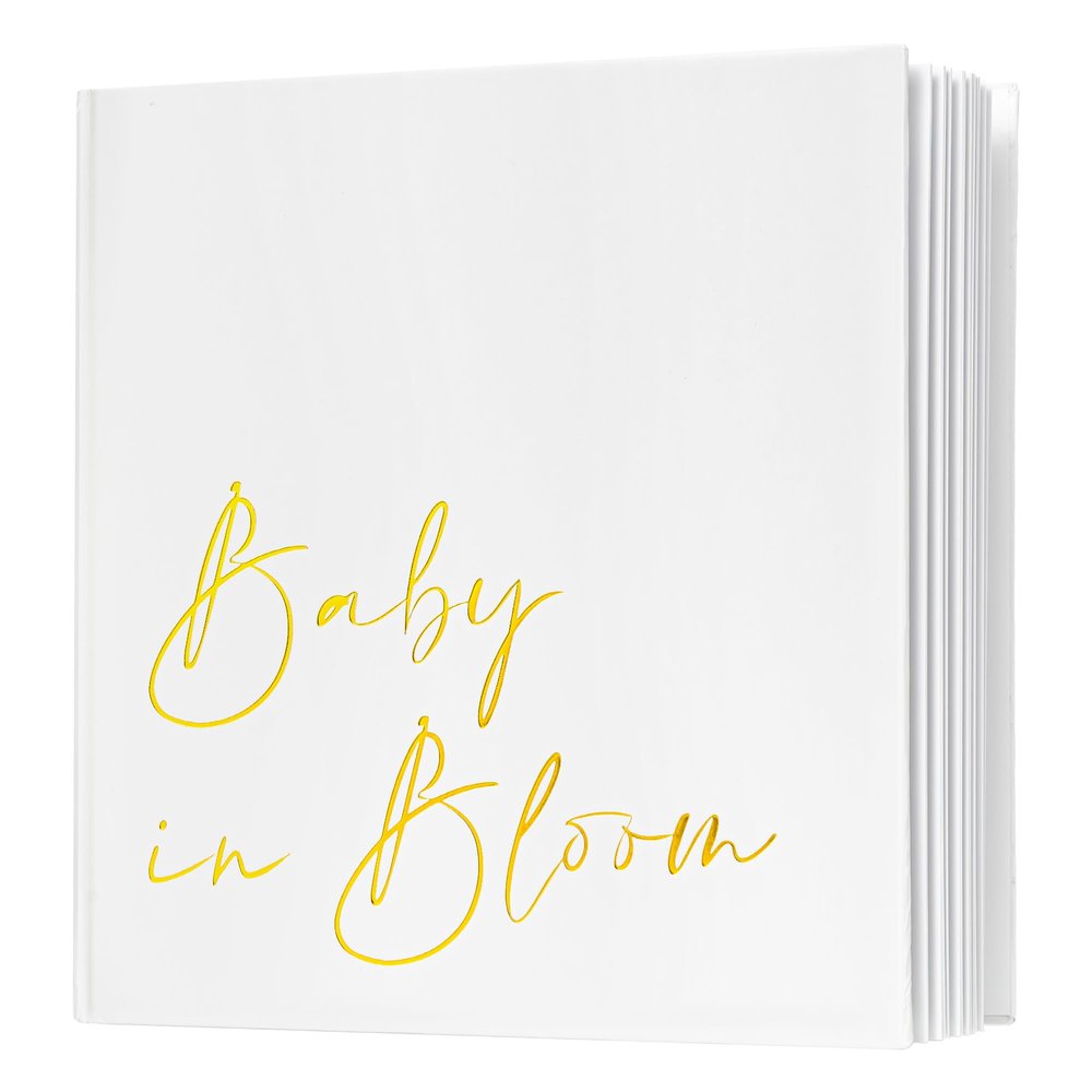 Calculs Baby in Bloom Baby Shower Guest Book, Gold