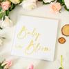 Calculs Baby in Bloom Baby Shower Guest Book, Gold view 2