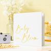 Calculs Baby in Bloom Baby Shower Guest Book, Gold view 4