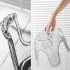 BIWKONI Acrylic Transparent Stool Home Bathroom Stool Modern Simple Living Room Child Low Stool,Doorway Shoe Stool,4 PCS,Gray,22cm view 2